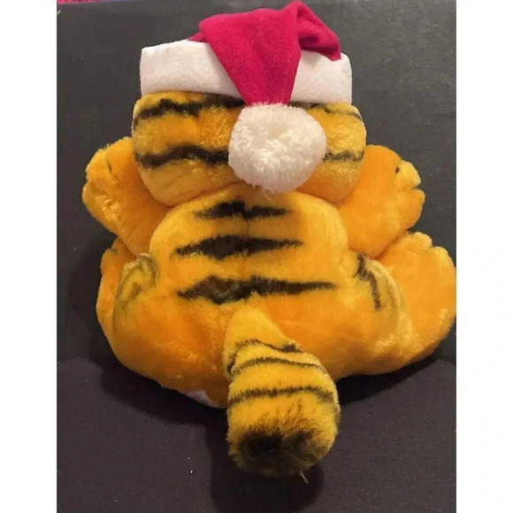 VTG Garfield Christmas Bah Humug!Plush Dakin Jointed Head NO suction Cups Dakin‎ - Picture 3 of 5